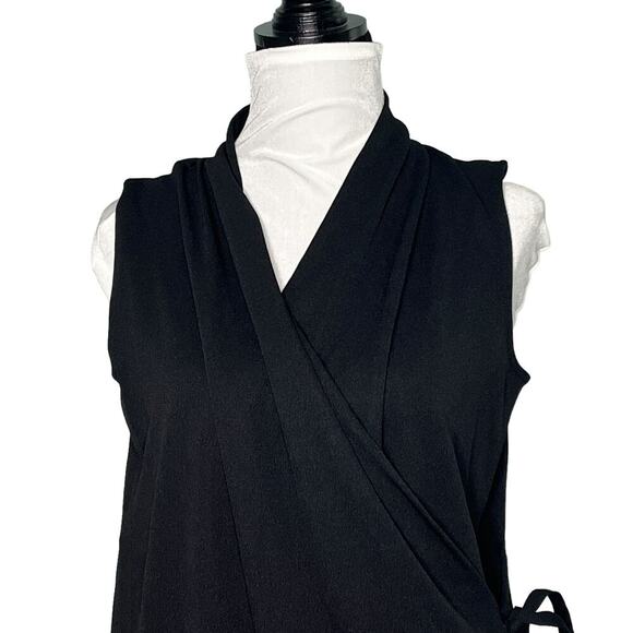 COS Wrap Dress Elegant Minimalist Design Black Size Medium - Picture 2 of 8